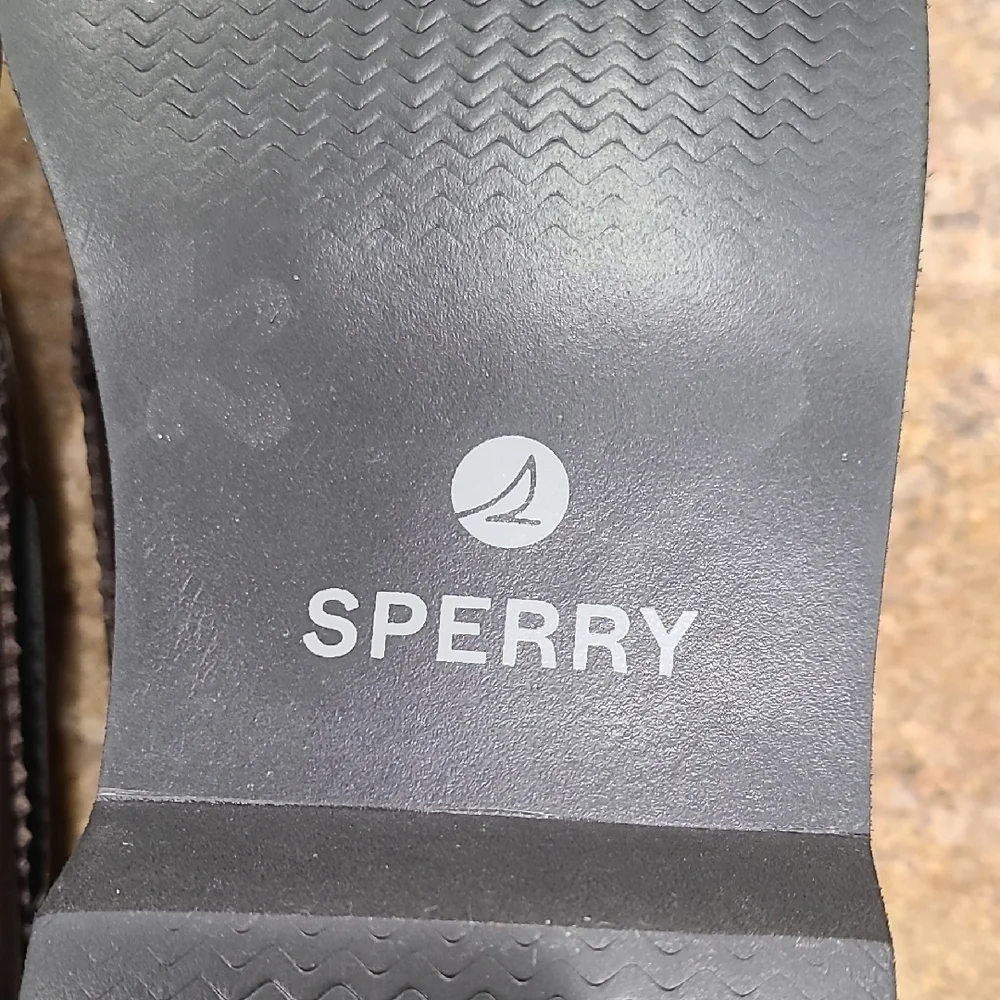 Sperry Brown Black Authentic 2-eye Leather Boat Shoes With Moccasin Stitching